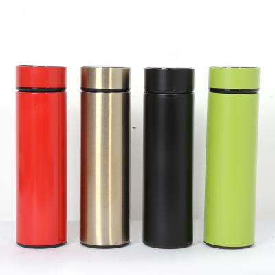 China Viable Insulated Stainless Steel Vacuum Flask Tea Infuser LED Smart Thermos Mug Bottle for sale