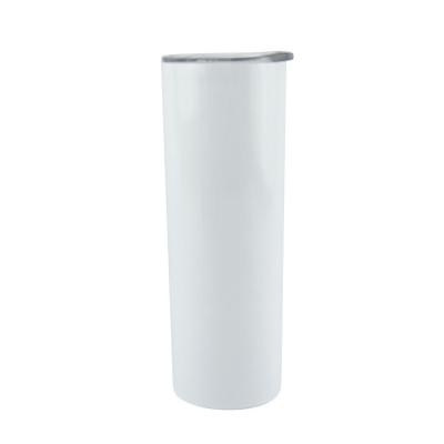 China Stocked Double Wall Blanks Stainless Steel Mugs Sublimation Straight Tumbler With Straw for sale