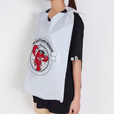 China Waterproof Custom Lobster Bib Barber Apron Adult Custom Printed Disposable Bibs for sale