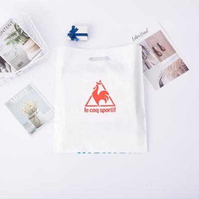 China Custom Print Recyclable Manufacturer Plastic Shopping Bag Logo Plastic Shopping Bags Die Cut Handle Bags for sale