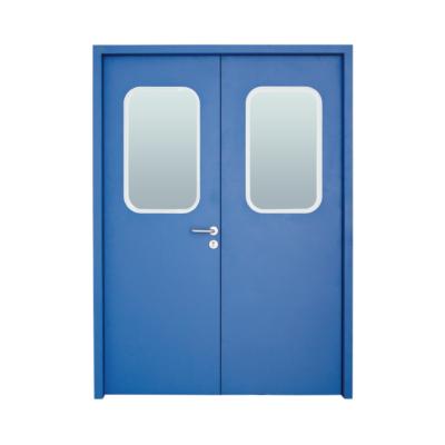 China Stainless Steel Factory Swing Door Professional Zero Leaf Clean Room Double Sliding Door for sale