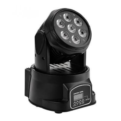 China CE RoHs Use 7x10W 4in1 RGBW 4KG Small Moving Head Wash Light Mini LED DJ Indoor Night Club Light for sale