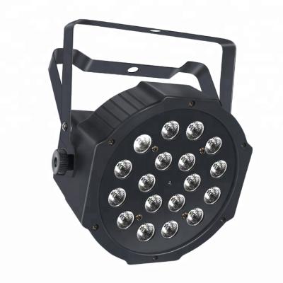 China Theater 18x1W RGB Color Mixing Flat Plastic DJ LED Par Stage Light for sale