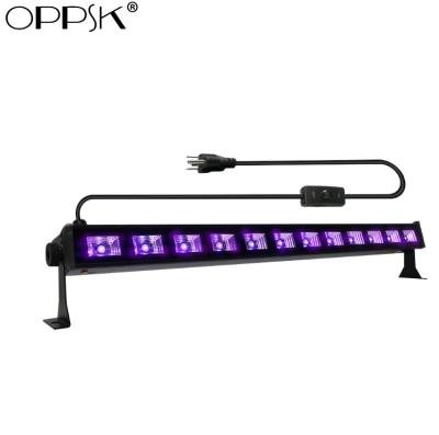 China OPPSK Residential UV Black 12x3W DJ LED Light Bar For Glow Party Mini Golf Trampoline Park Hunted House for sale