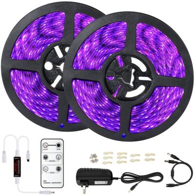 China Residential UV Black Light 12V SMD3528 LED Strip Light 10m Flex Led Strip Kit With Outdoor For Bedroom Mirror for sale