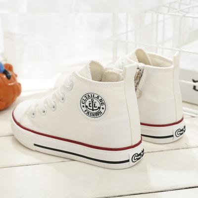 China Wholesale Kids High Top Canvas Shoes New Fashion Comfortable/Durable/Fashionable for sale