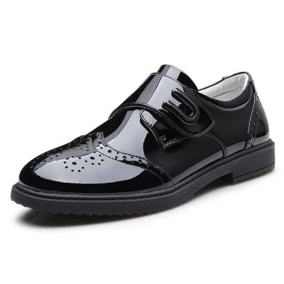 China 2017 fashionable breathable school flat leather shoes for kids for sale