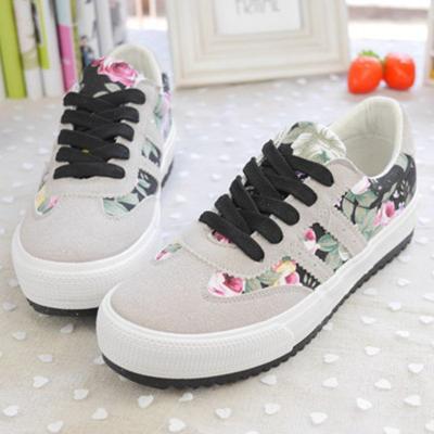 China Breathable Summer Women Spring Fashion Canvas Casual Shoes Lace Up Flats Sneaker Shoes for sale