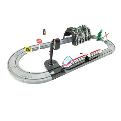 China Joins with Magnetic Train Magnetic Toy IPOP Train Miniature Race Car Packing Track Set Electronic Toy Railway Tracks Toy for Kids for sale