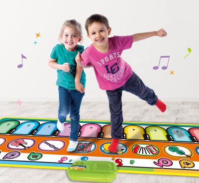 China Battery Operated Piano Mat Kids Musical Piano Mats Musical, 8 Sounds Musical Instrument Toy OEM with 10 Piano Keys for sale