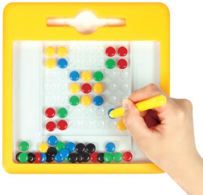 China IPOP Mini Colorful Magnetic Plastic Toys Beads Learning Magpad Kids Learning Drawing Board Toys for sale