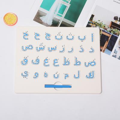 China IPOP Plastic Arabic Letter Chocolate Colorful Beads Magpad Dot Magnetic Arabic Drawing Board For Kids for sale