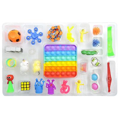 China IPOP 24pcs plastic surprise anti trigger toys Christmas blind box sets slow rising fidgety person toy for kids gift for sale