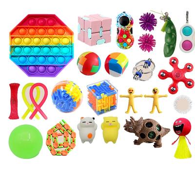 China IPOP 24pcs Christmas Plastic Blind Box Surprise Anti Relaxing Toys Sets Slow Rising fidgety person toy for kids gift for sale