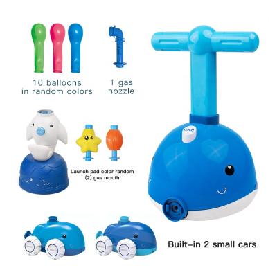 China Gift Toy IPOP Power Balloon Launcher Car Dolphin Balloons Toy Balloon Launcher Car Racing Car Set For Kids for sale