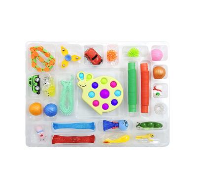 China IPOP Plastic Blind Box Toys Christmas Advent 24pcs Toys Gift Finger Relief Galendar Sets Finger Wiggler Toy For Kids for sale