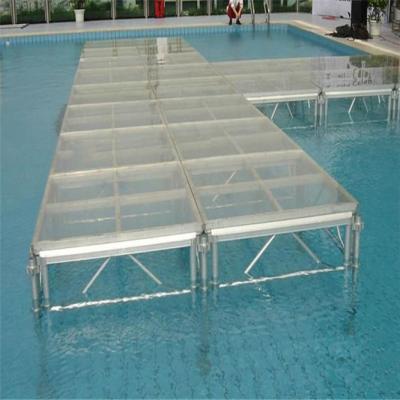 China Performance exhibition aluminum gpass stage / mobile concert stage / portable acrylic stage platform for sale