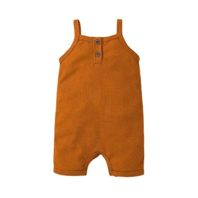 China Polyester Knit Baby Romper Newborn Kids Summer Unisex Clothes Sleeveless Jumpsuits 2022 Infant Girls With Boys for sale