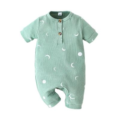 China Cotton Baby Jumpsuits Unisex Cotton Ribbed Casual Kids Use Short Sleeve Boutique Rompers For Summer for sale