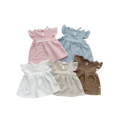 China Plus Size Two Sets Summer Baby Dress With Shorts Two Pieces Cotton Sleeveless Casual Girls Clothes 2 Piece Sets for sale