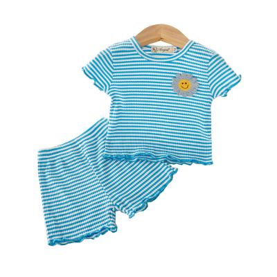 China Plus Size Two Sets Baby Boys Summer Shorts Striped Sleeve Baby Clothes Casual Cute Cotton Baby Sets for sale