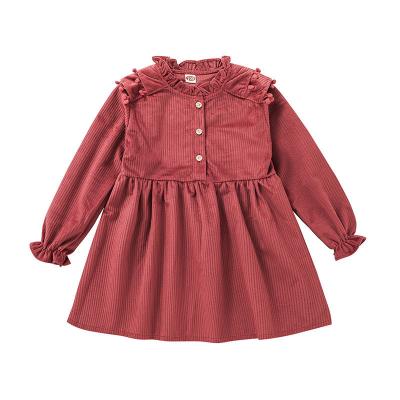 China Hot Sale Breathable Children Dress High Quality Autumn Spring Baby Dresses Girl Solid Colors Fashion Girl's Skirt for sale