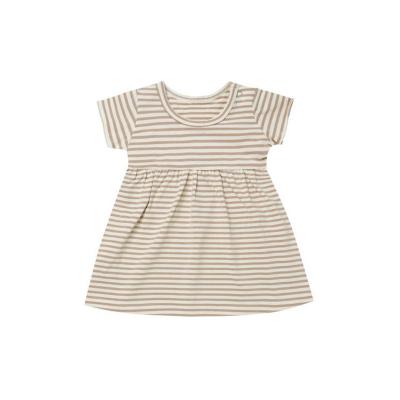 China Plus Size Babies Dress Short Sleeve Print Cotton Sportswear Striped Animal Newborn Baby Girl Dresses for sale