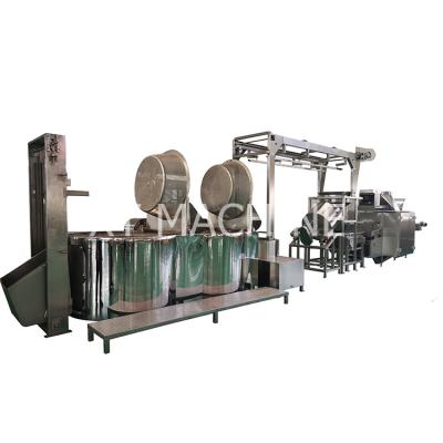 China Automatic Stirring Fryer Factory OEM Circular Snacks Salted Peanut Frying Machine for sale