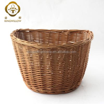 China Bike Basket Woven Eco - Friendly Handmade Wicker Bicycle Basket for sale