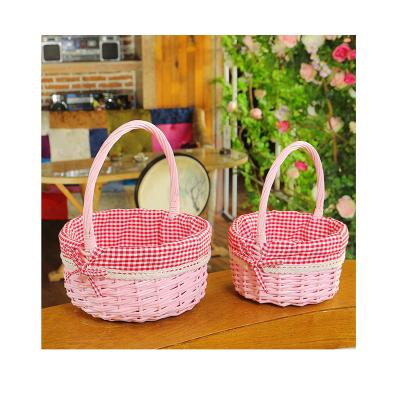 China China KINGWILLOW Gift Hand Basket Storage Wicker Wicker Basket With Handle for sale