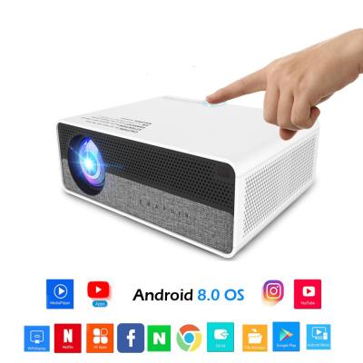 China 3D ready smart projector latest 1080p Android 8.0 with 5500 lumens for sale