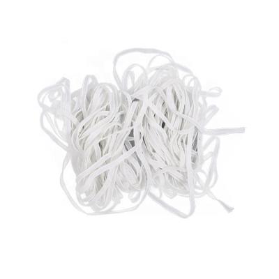 China 4mm Wide Elatics Elastic Knitted Double White Elastics Band 4mm Wide for sale