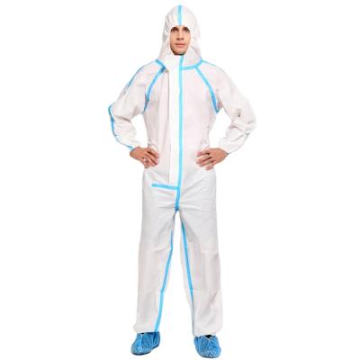 China Eco-Friendly Protective Overall Disposable Painter Coverall Suit Safety Type 5 6 With Head Cover for sale