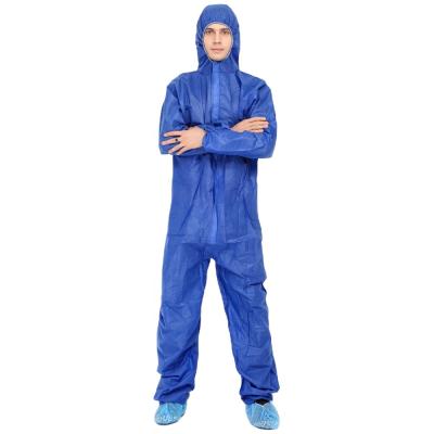 China Eco-friendly Cheap Disposable Nonwoven Coverall Pp+pe Film Coverall Type5/6 Microporous Coverall for sale