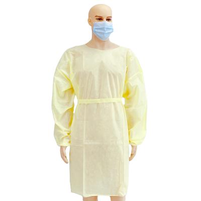 China Eco - Friendly Disposable PPE Isolation Gown Pe Coated Non - Woven PP Isolation Gown for sale