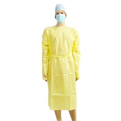 China Eco - Friendly Disposable Hospital Isolation Gown Pp / cpe / sms Surgical Gown for sale