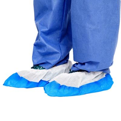 China Convenient Nonwoven Surgical Shoe Cover Factory Whole Disposable Shoe Cover Eco-Friendly Customized Size for sale