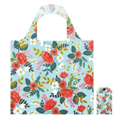 China Custom Printed Foldable Waterproof Recycled Polyester Grocery Bag for sale