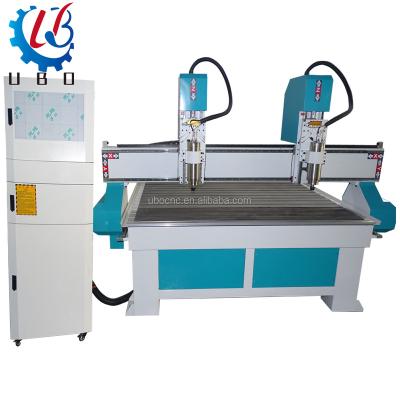 China Wood Acrylic PVC Engraving 3d Cutter Heads Double Heads Woodworking Cnc idependent Router Engraving Milling Machine For Wood Router Carving Machinery for sale