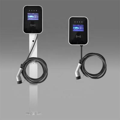 China 7Kw 32A New Energy Thermoplastic Portable Electric Vehicle Charging Station, with LED Touch Screen and 5M TPU Charging Cable for sale