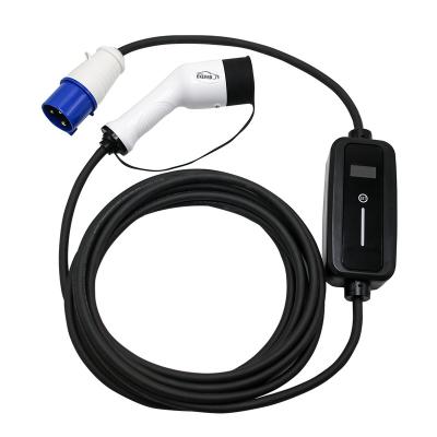 China Fast Types AC Electric Vehicle Ev Chargers Wire Home 7KW Charger 32A 7kw Ev Portable Charging Gun For New Energy Car 8M for sale