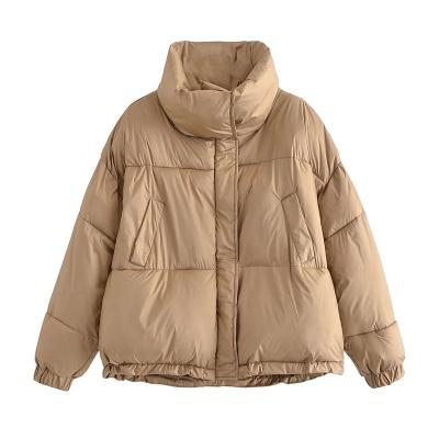 China New style women's khaki ladies simple foreign trade cotton breathable jacket coat down thick jacket winter stripper jacket for sale