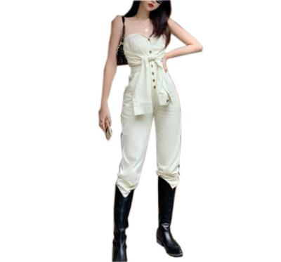 China Breathable Sexy Street Ladies Shoulderless Ladies Overalls Casual Spring And Summer Women's Overalls for sale