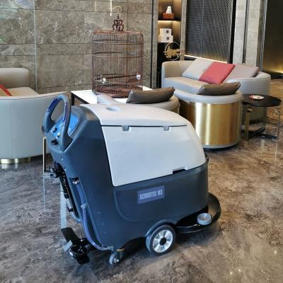 China Hotels MLEE-530H Battery Self Propelled Floor Machine Hotel Garage Marble Floor Cleaning Scrubber for sale