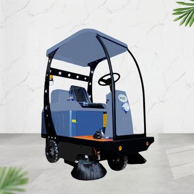 China Hotels MLEE1480 180 L Floor Cleaning Machines Ride On 48V Battery Electric Road Floor Sweeper for sale