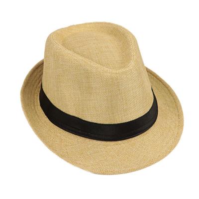 China New Image Design Straw Hat Big Brim Outdoor Cowboy British Sunshade Panama Beach Straw Hat for sale