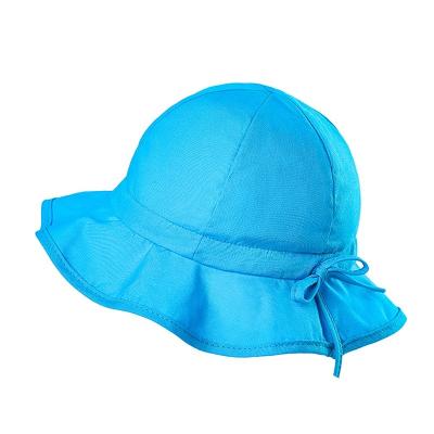 China UPF 50+ Summer Cotton Toddler Brim Baby Sun Wide Bucket Hat Sun Protection Boys Girls Kids Casual Adjustable UV Hat Wholesale Casual Sun Hat for sale