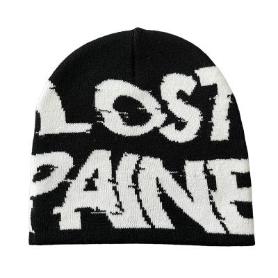 China Wholesale Custom COMMON Logo Printed Streetwear Graphic No bend Manufacturer Toque Polyester 100% Acrylic Knit Beanie Hat for sale