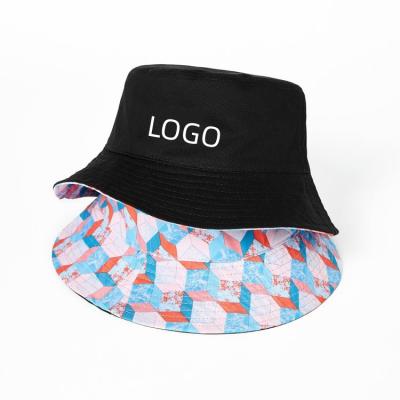 China Decorate Custom Sublimation Printing Double Sided Bucket Hat All Over Print Reversible Bucket Hats for sale