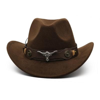 China Casual High Quality 9 Color In Stock Wide Brim Handmade Cowboy Hat Sombrero Mexican Jazz Hat Men's Wool Cowboy Hat for sale